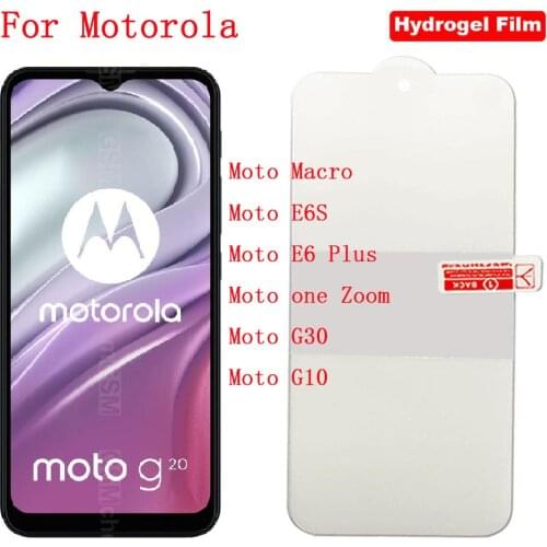 For MOTOROLA Moto Macro E6S E6 Plus one Zoom Hydrogel Film Full Glue HD Screen Protector For Moto G30 G10 G 30 G 10