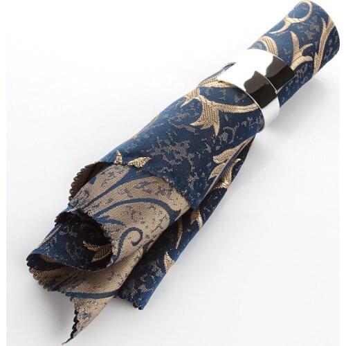 High-end hotel wedding napkin ring knife and fork style metal stainless steel napkin buckle decoration Chinese and Western resta