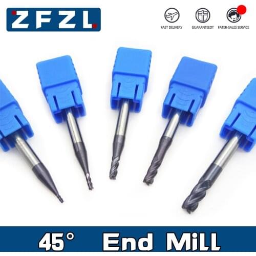 1PC End Mill HRC50 1 2 3 4 5 6 8 10 12mm 2Flutes 3Dlutes 4Flutes Tungsten Steel cutting tool CNC maching Endmills
