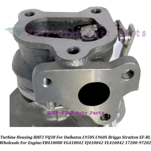Turbine Housing RHF3 VQ38 17200-97202 1720097202 825533 VB410088 For Daihatsu L950S L960S Briggs Stratton EF-RL L500 1.0L 47KW