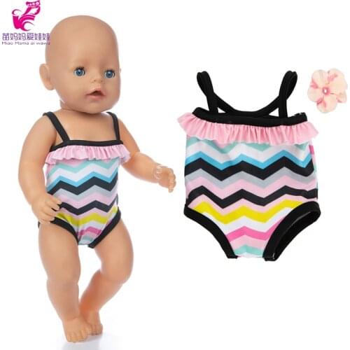 43cm Born Baby Doll Swimming Clothes for 18 Inch Doll Bikini Children Girl Toys Clothing