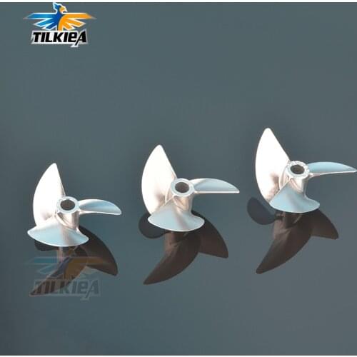 Rc Boat CNC Machined 3 Blades Aluminum Propeller D36/38/40mm Pitch Ratio 1.9 For 4.76mm 3/16" Prop Shaft