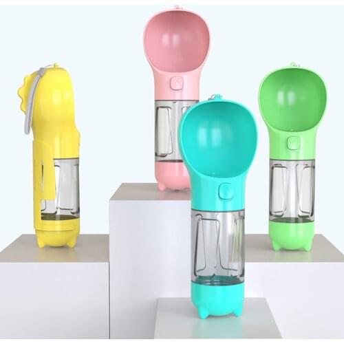 Dog Food Bowl Pet Supplies Dog Feeders Pet Bottle Dog Supplies Travel Accompanying Water Cup Pot Waterer 300ML Dropshipping