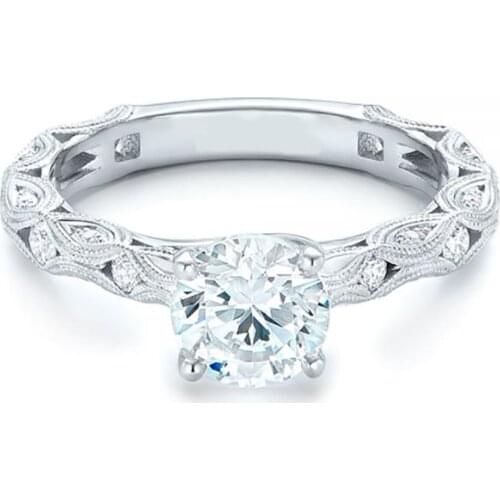 Modyle New Fashion Crystal Engagement Claws Design Hot Sale Rings for Women AAA White Zircon Cubic Elegant Ring Wedding Female