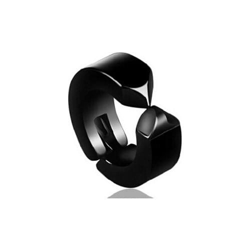 MANGOSKY Men without pierced ear buckle hypoallergenic stainless steel mens titanium steel ear stud earrings jewelry