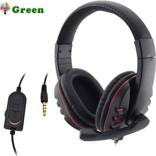 Headphones 3.5mm Wired Gaming Headset Earphones Music Microphone For PS4 Play Station 4 Game PC Chat computer With Microphone