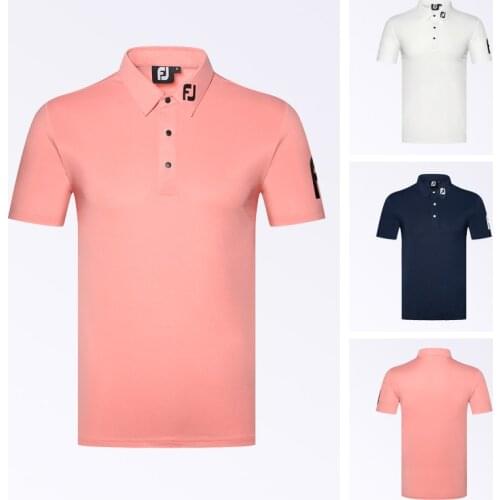 New Quick Dry Golf Apparel Mens Short-sleeved T-shirt Outdoor Leisure Sports Polo Shirt Sweat-absorbent and Breathable Top