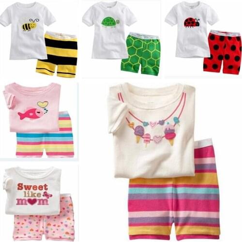 New Children Cartoon Princes Pajamas Sets Boys Summer Pyjamas Kids Short Sleeve Pijamas Baby Girl Sleepwear Nightwear