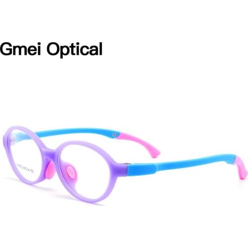 Gmei Optical New Arrival Ultra-light Silica Gel Kids Optical Eyeglasses Frames Childrens Myopic Glasses Frame Hyperopia CX68002