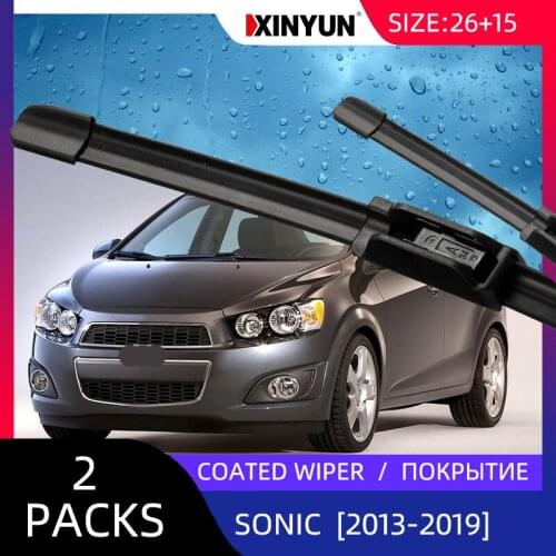 Coated wiper Front Wiper Blades For Chevrolet Sonic 2013 - 2019 2018 2017 Windshield Windscreen 26+15
