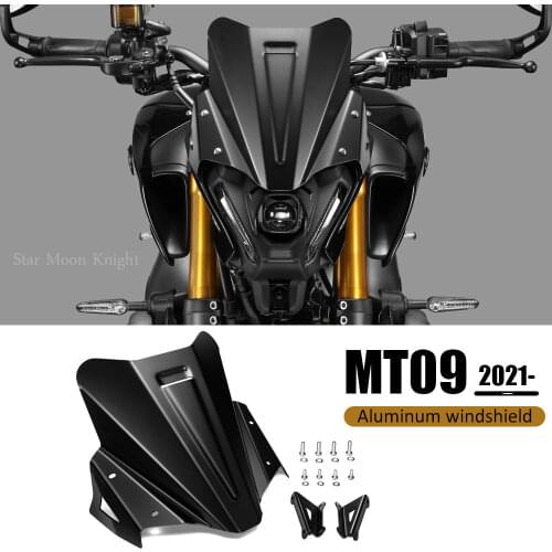 Fit for yamaha mt09 MT-09 MT 09 2021 - MT - 09 aluminum windshield windscreen Wind Shield Deflector MT-09 Motorcycle Accessories