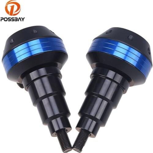 POSSBAY 2pcs Blue Motorcycle Frame Slider Dirt Bike Crash Protector Anti Crash Pad For Japan Motocross FZ6 FZ1 YZF YZF600R