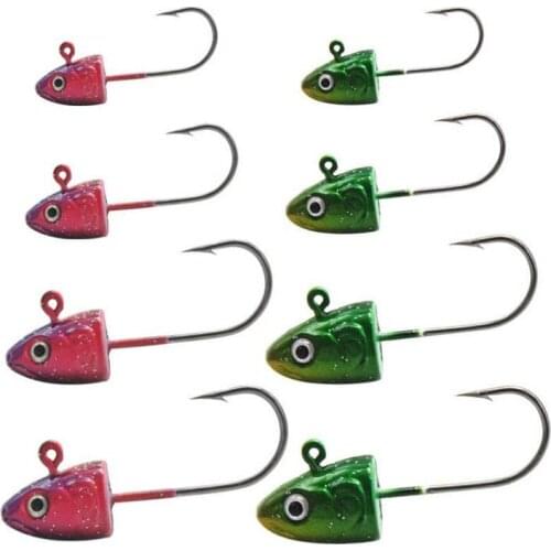 Bammax Fishing Hook 5pcs 3.5g/5g/7g/10g Fish Hooks Soft Worm Lure Jig Head Hook For FIshing Fly Fishing Tackle Accessories