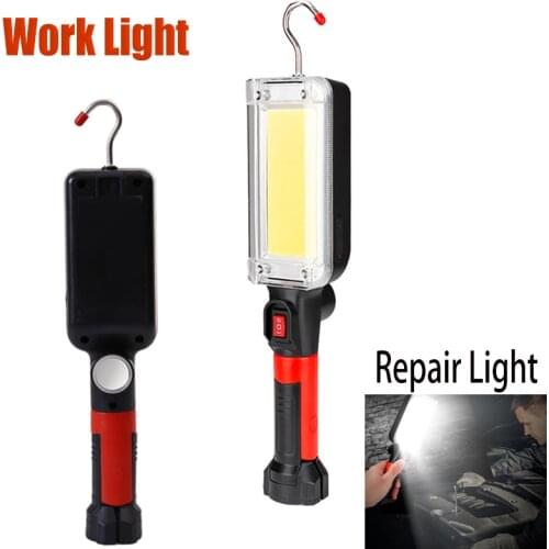 100W Super Bright Flashlight Torch USB Rechargeable COB Work Light With Magnet Hook Camping Tents Work Repair Lantern LED Torch