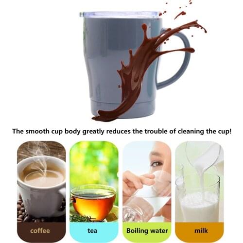 Thermos 10oz Solid Insulation Cup Cold Vacuum Insulation Stainless Steel Wine Glass Beer Mug Easy To Clean Green Insulation Cup