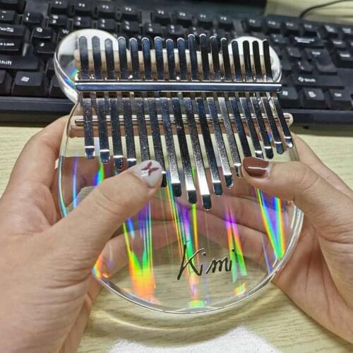 Yfashion 17 keys Kalimba Thumb Piano Cute Bear Acrylic Kalimba Suit Mbira Transparent Keyboard Musical Instrument With Box
