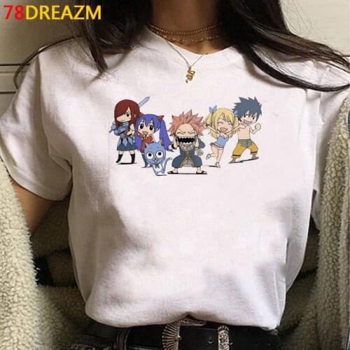 Fairy Tail top tees tshirt female harajuku kawaii plus size vintage harajuku streetwear clothes top tees streetwear kawaii