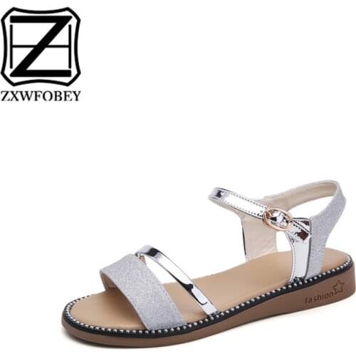 ZXWFOBEY 2019 Summer Women Sandal Women Slippers Sandalen Dames 2019 Rubber Shoes For Women Platform Sandalen