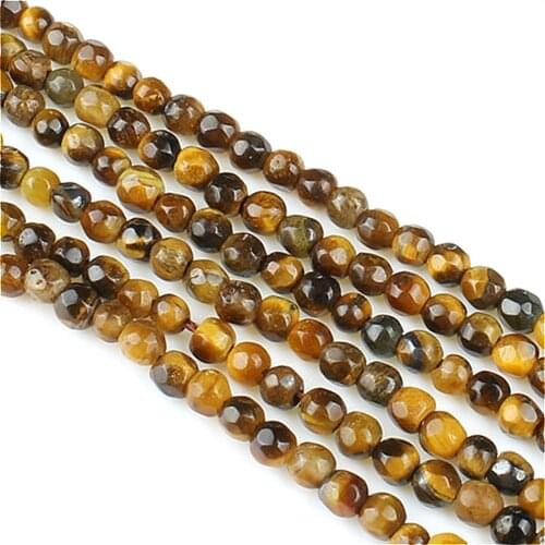 2.5mm Natural Tiger Eye Stone Beaded Section Small Loose Beads for Charms Jewelry Making DIY New Necklaces Bracelets Accessories