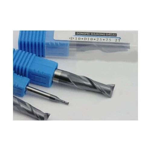 2F-6*6*24*100, 2 Flute Long Solid Carbide End Mill ALTiN Coat, Milling Cutter, CNC Lathe Tool, Router Bits for Metal Cutting