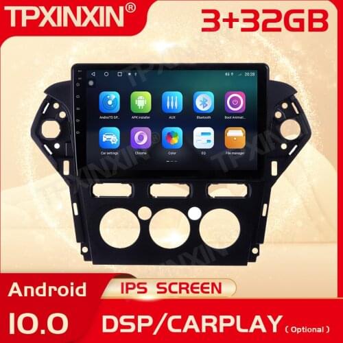 2 Din Carplay Android Radio Receiver Multimedia For Ford Mondeo MK4 2011 2012 2013 GPS Navigation Video Audio Recorder Head Unit