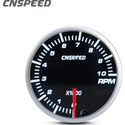 2inch 52mm 12v Universal 10 Color LED Racing 0~10000 Tachometer Gauge Car Auto Tachometer Meter Red Pointer With Holder