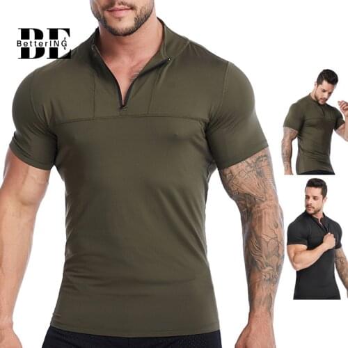 2021 Fitness Wear Mens Short-sleeved Tight Super Elastic T Shirt Moisture Absorption Sweat Running Fast Dry Sports T Shirt