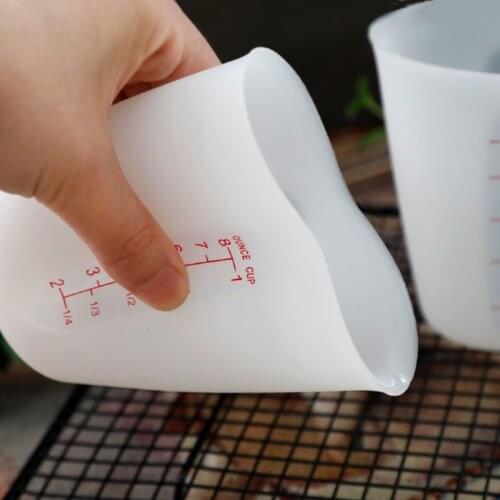 250ML 500ML Reusable Silicone Measuring Cup With Scale Chef Baker Resin Jewelry Tool Multifunctional Handicraft Mold
