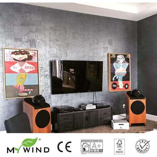 3d Wallpaper In Roll Home Decor 2019 MY WIND Silver Cloudburst Cork Wallpapers Luxury 100%Real Natural Material Safety Innocuity