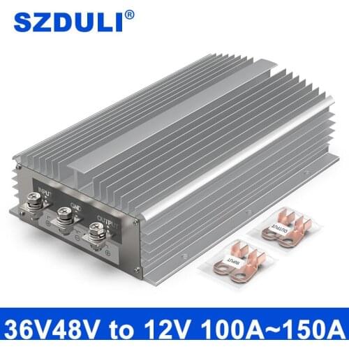 Automotive stabilized 48V to 12V high-power power converter 30-60V to 12V DC power supply step-down module