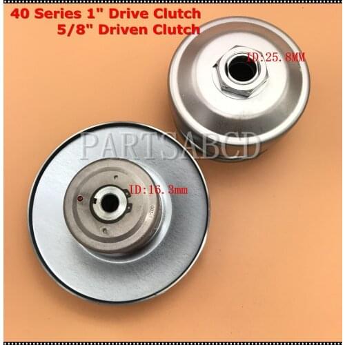 Go Kart Buggy 40 Series 1" Drive Clutch and 5/8" Driven Clutch Mini Go Kart ATV Quad Bike Parts
