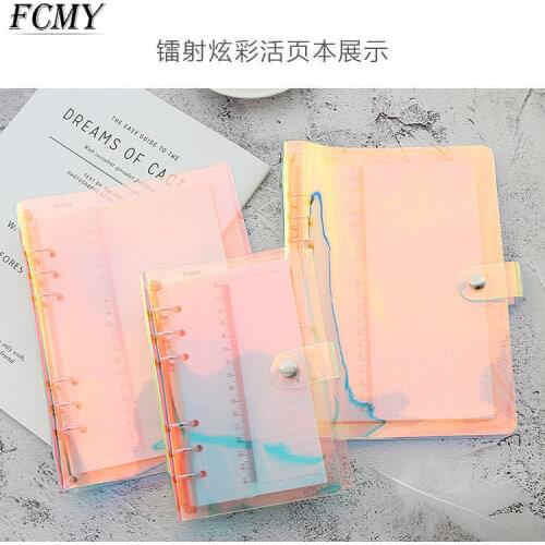 A4 A6 A5 Transparent Loose Leaf Binder Notebook Inner Core Cover Note Book Journal Planner Office Stationery Supplies