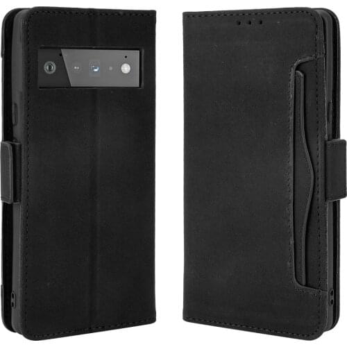 For Google Pixel 6 Pro Case Cover Premium Leather Leather Flip Multi-card slot Cover For Google Pixel6 Pixel 6 Pro case