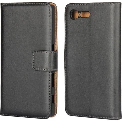 OEEKOI Genuine Leather Wallet Flip Cover Case for Sony XZ Premium/XA1 Ultra/XZs/Xperia XA1/X Compact/XZ/C5 Ultra/C4/T3/E5/M5