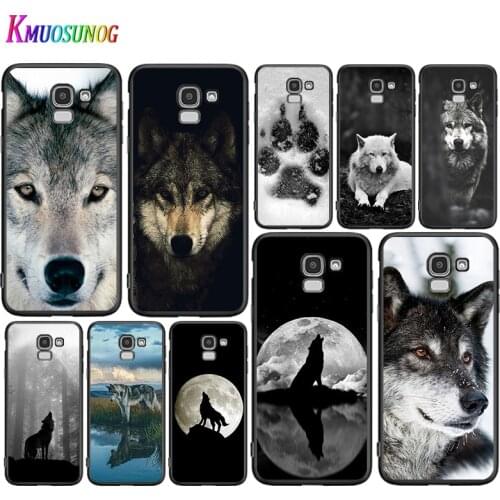 Cool Black Wolf Print For Samsung Galaxy J8 J7 Duo J6 J5 Prime J4 Plus J3 J2 Core 2018 2017 2016 Phone Case Cover