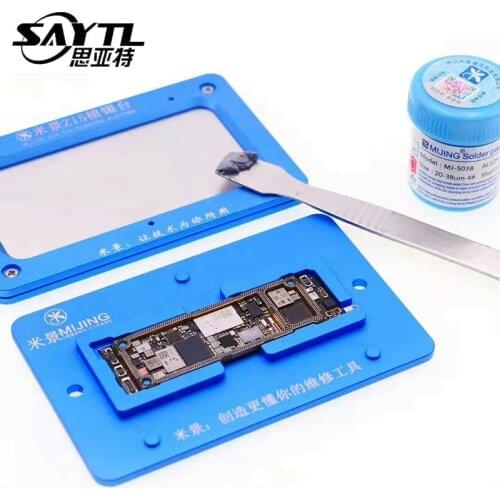 MJ Z13 Z15 Z16 Motherboard Holder Fixture With BGA Reballing Stencil for iPhone X XS XS MAX 11 11PRO Soldering Repair Tools