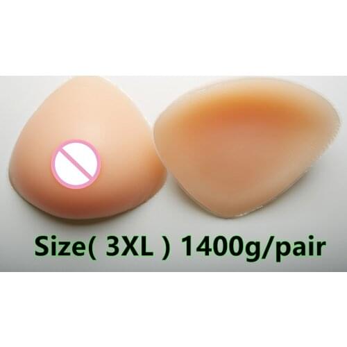 1400g/pair Mastectomy Artificial Breast False Breasts Fake Boobs Breast Forms Silicone For Crossdresser