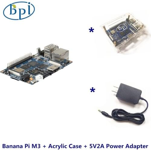 Banana Pi M3 +Acrylic Case+ 5V2A DC Power Set