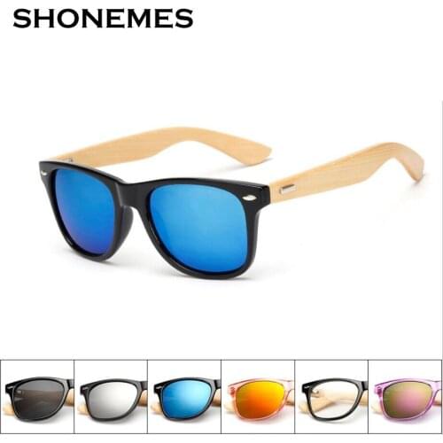 Fashion Vintage Bamboo Sunglasses Women Square High Quality Eyewear Wood Frame Shades lunettes de soleil Wooden Sun Glasses