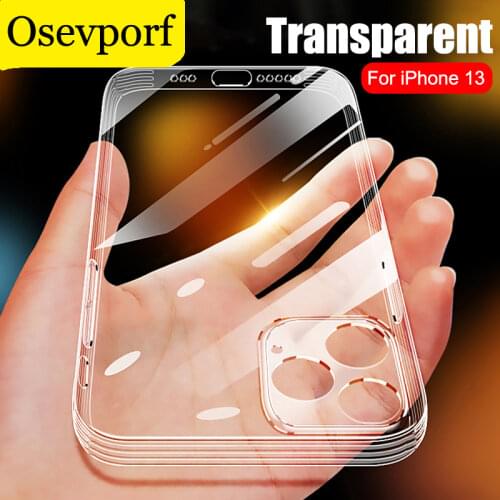 Soft TPU Silicone Clear Case For iPhone 13 12 11 Pro XS Max XR X Ultra Thin Couqe For iPhone 6 7 8 Plus Back Covers Phone Shell
