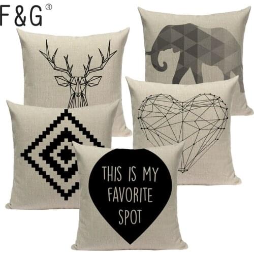 Nordic style home decor pillow cover 45Cmx45Cm Square Home Decor 3D Cushion Cover one side print custom throw pillows