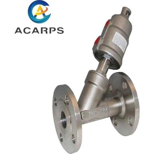 3/4" Stainless Steel Pneumatic Flanged Angle Seat Valve Y Type Steam Angle Seat Valve