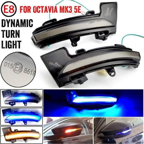 Superb Side Wing LED Dynamic Turn Signal Blinker Mirror Flasher Light For Skoda Octavia Mk3 5E 2013-2017 2018 2019 Repeater