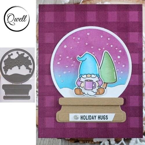 QWELL Winter Circle Frame Metal Cutting Dies for Scrapbooking and Card Making Craft 2019 New die cuts