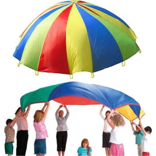 Rainbow Parachute Outdoor Game Family Exercise Toy Childrens Game Parachute Parent-child Early Education Training Equipment