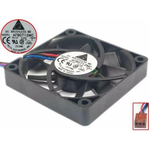 Delta Electronics AFB0712MC -S01P Server Cooling Fan DC12V 0.24A 70x70x15mm 3-wire