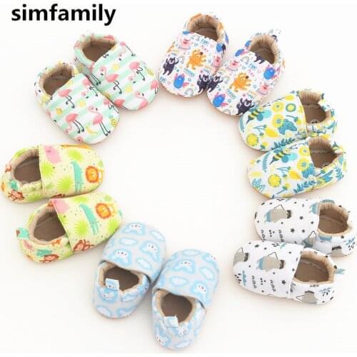 [simfamily]Baby Boy Girl Shoes Newborns Baby Shoes First Walkers Soft Infant Toddler Shoes Cute Printed Shoes Sneakers