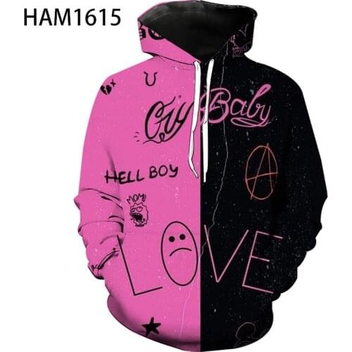 Lil peep Hoodie Pullover 2021 summer new boys and girls characters 3D printing cool children street fashion loose mens Sweatsh