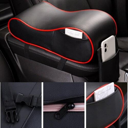 Universal Car Armrest Box Mats Memory Foam Vehicle Arm Rest Box Pads Leather Center Console Covers Styling Interior Accessories