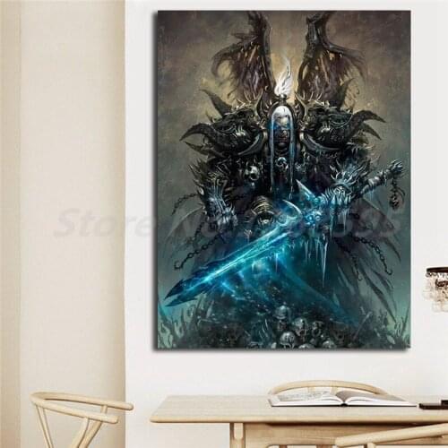 World Of Warcrafts Crazy Orc Death Knight Canvas Painting Print For Living Room Home Decor Modern Wall Art Oil Painting Poster